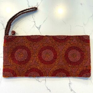 Hand beaded wristlet